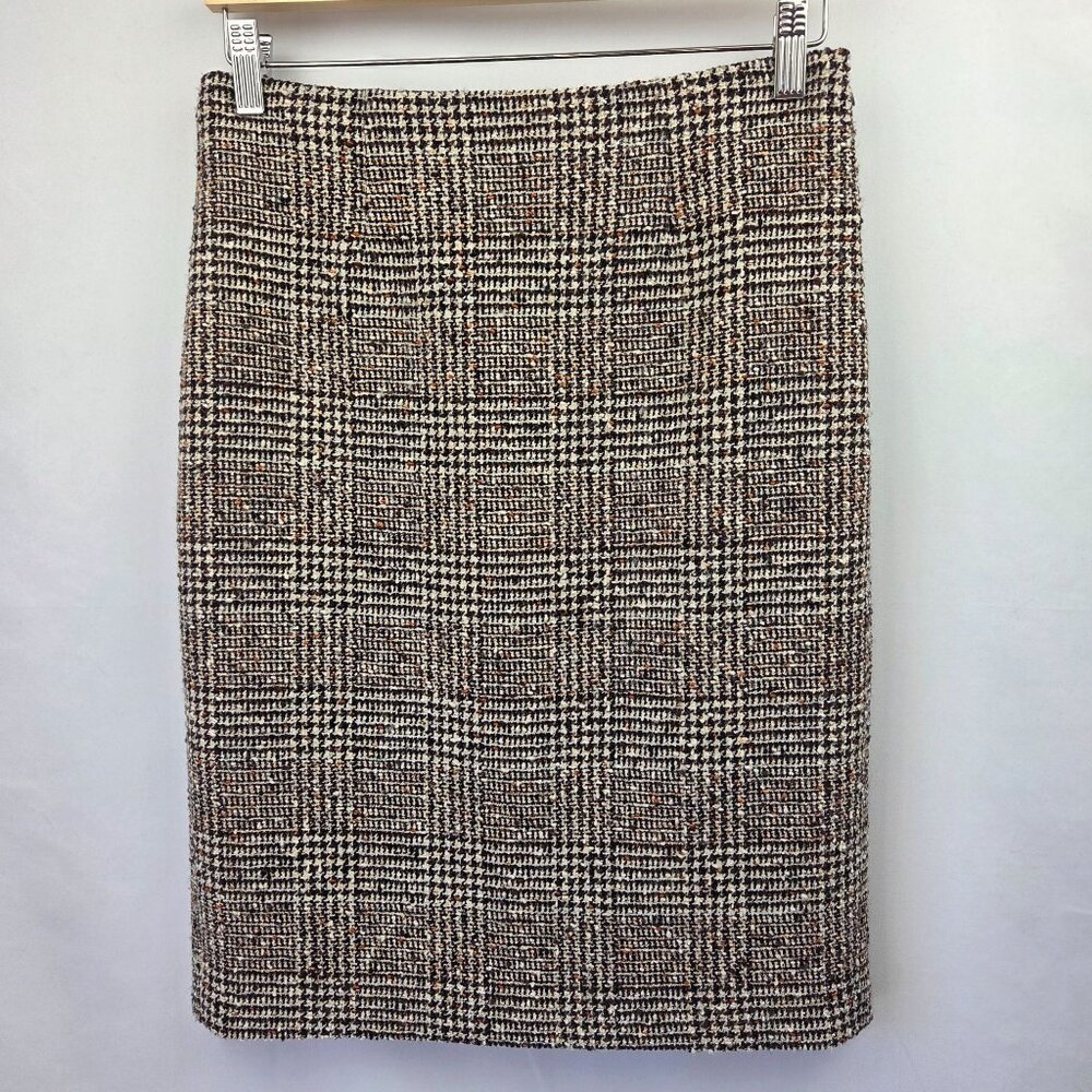 Brooks Brothers Wool-Blend Tweed Pencil Skirt Size 4